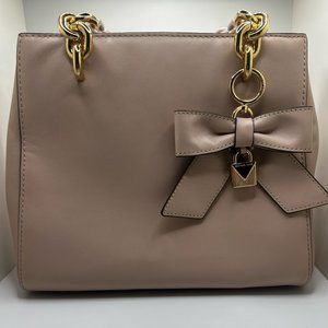 Michael Kors Pink Medium Leather Crossbody Bag with Bow